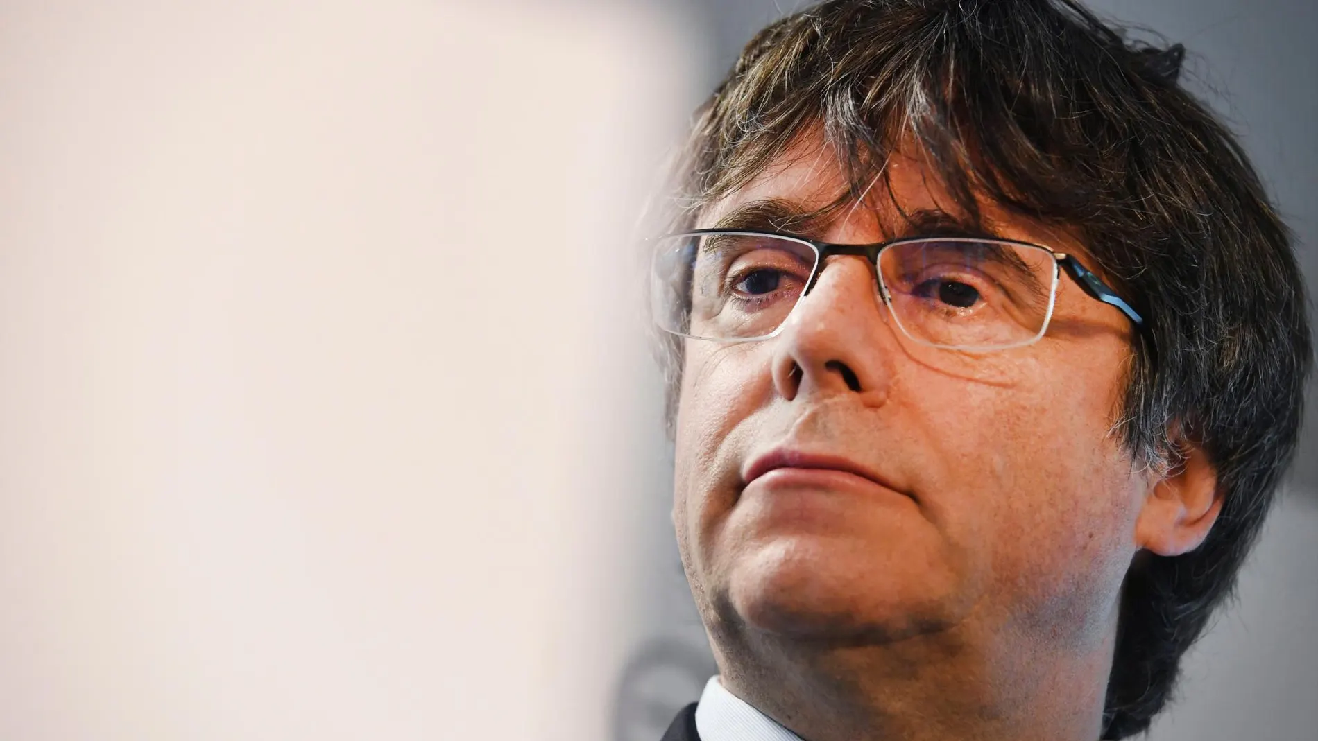 Carles Puigdemont, en una rueda de prensa en la que se presentó como candidato a las elecciones europeas el pasado 10 de abril