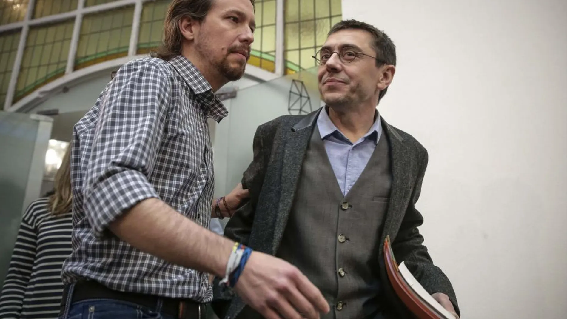 Los fundadores de Podemos, Pablo Iglesias y Juan Carlos Monedero / EFE