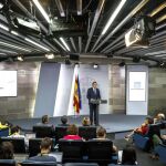 El presidente del Gobierno, Mariano Rajoy, durante su comparecencia ante los medios.