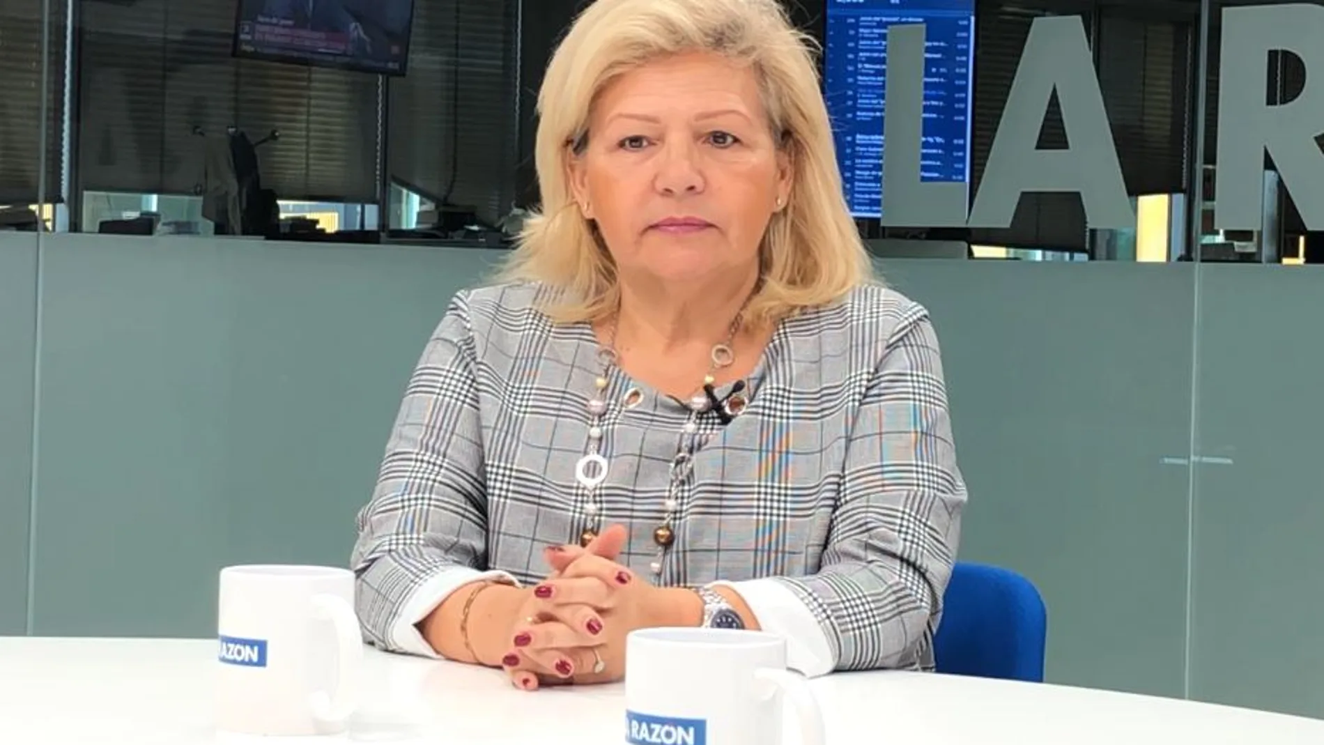 Ángeles Pedraza, Comisionada de Atención a las Víctimas de la Comunidad de Madrid, durante un momento de la entrevista en LA RAZÓN