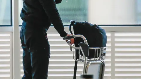 Carlos Navarro, ''el Yoyas'', en el aeropuerto de Barcelona el pasado año