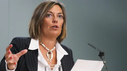 La portavoz y consejera de Agricultura y Ganadería, Milagros Marcos, explica los acuerdos del Consejo de Gobierno