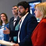 El presidente del PP murciano, Fernando López Miras, asistió ayer al Comité Ejecutivo Nacional convocado por Pablo Casado para analizar los resultados de las elecciones del pasado domingo