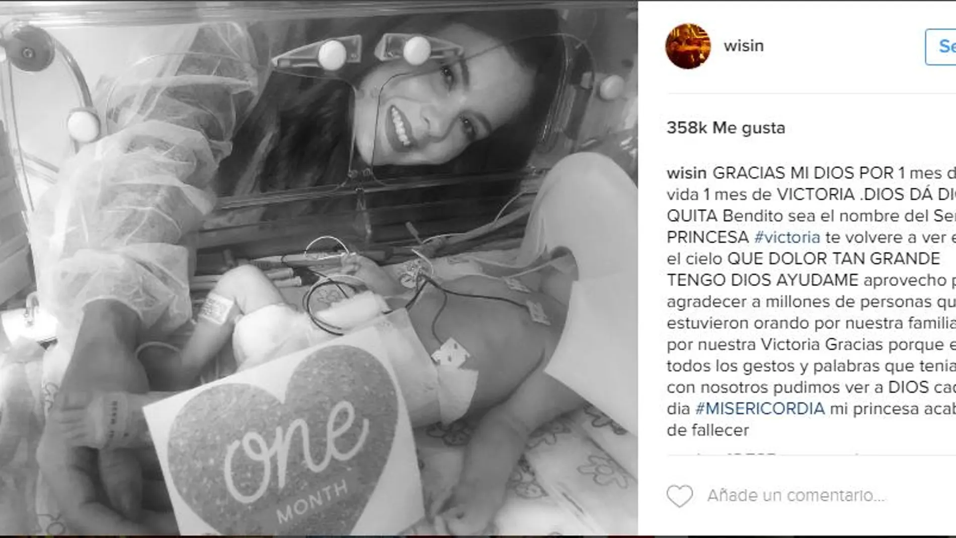 Fallece la hija recién nacida de Wisin