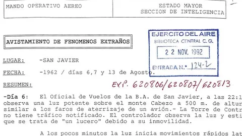 Imagen del primer "expediente X"español