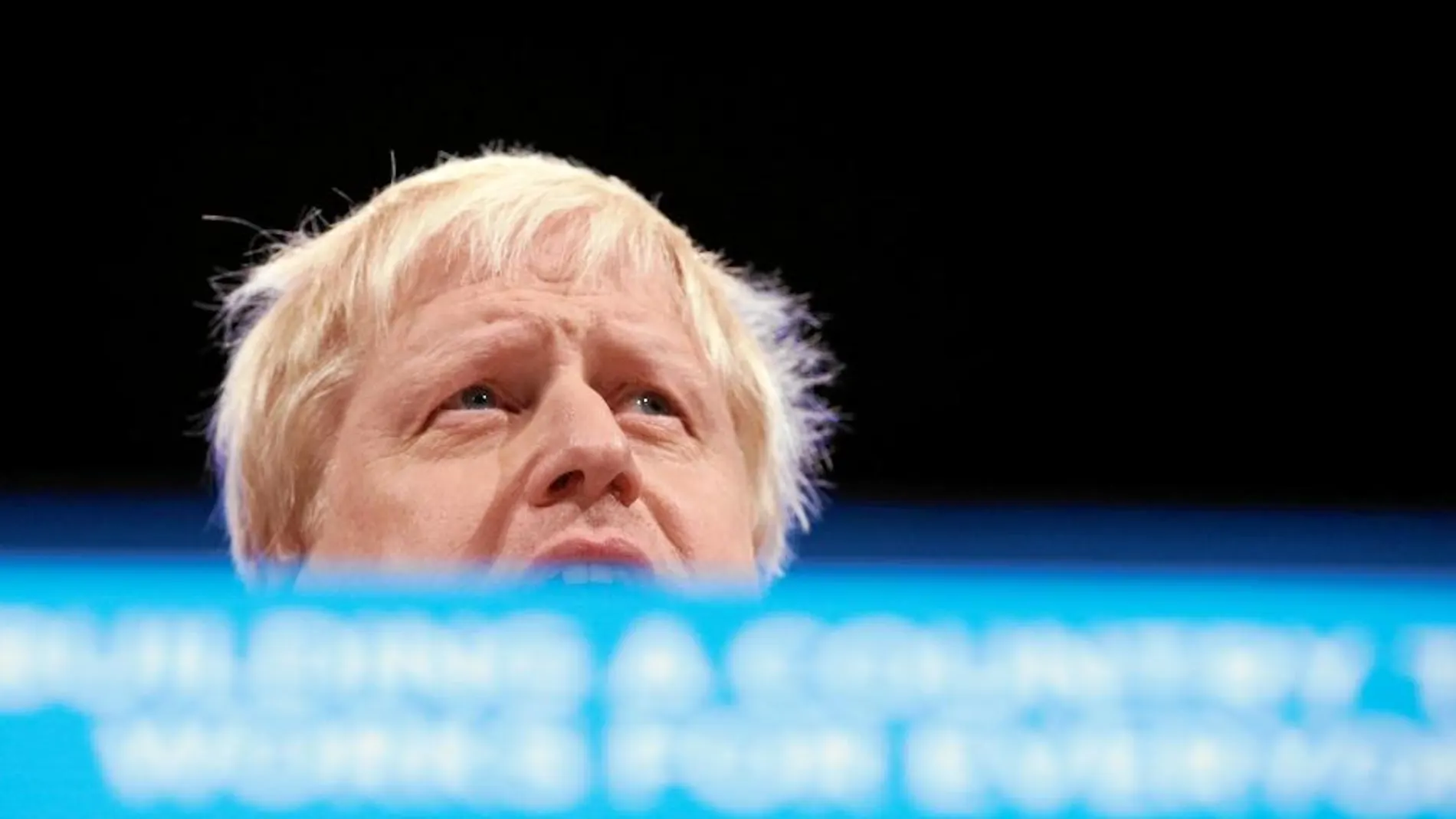 El titular de Exteriores británico, Boris Johnson, ayer, en el congreso «tory» en Manchester