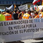 Manifestación de los examinadores de tráfico el pasado mes de julio