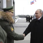 Putin durante una reunión con altos cargos del ministerio de Defensa