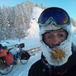 José Andrés Abián, durante su viaje por Siberia en bicicleta / Instagram