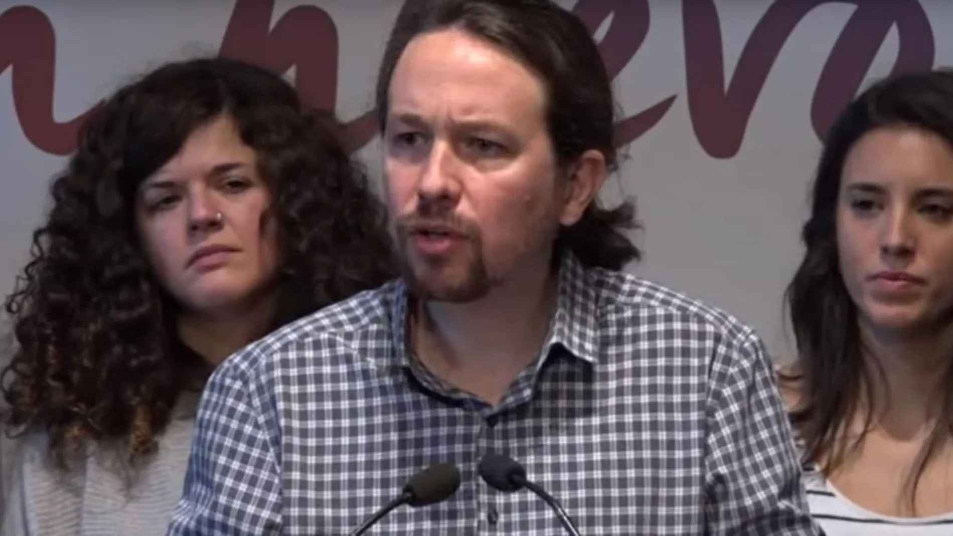 Pablo Iglesias durante la presentación de "Cuentas para un nuevo país"