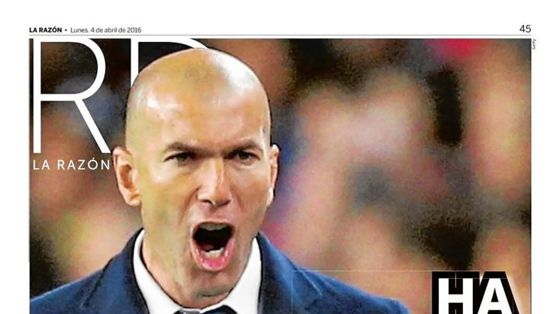 El 4 de abril, Zidane ya demostró de lo que era capaz en el Madrid