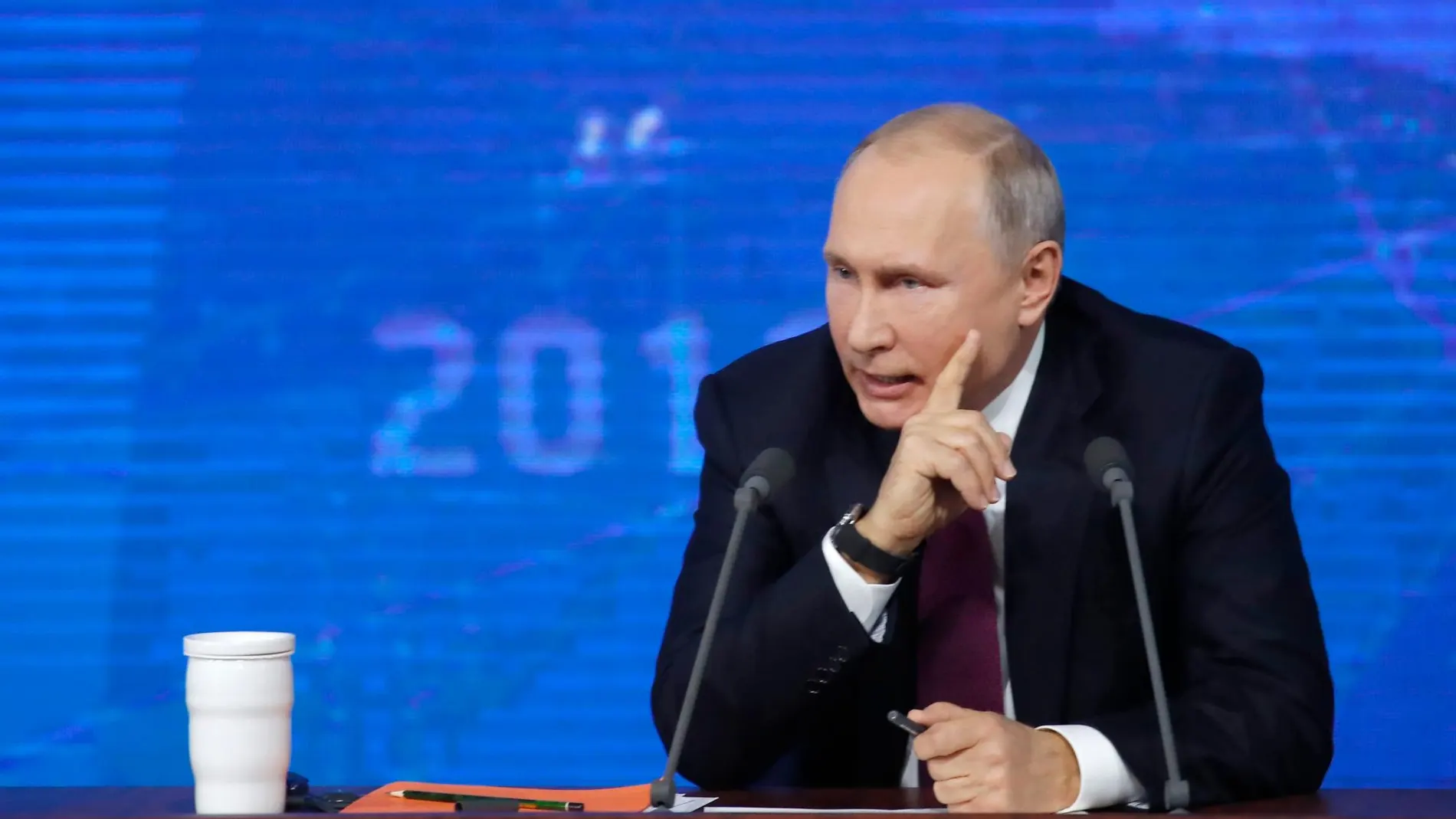 El presidente ruso, Vladimir Putin, durante su rueda de prensa anual en Moscú