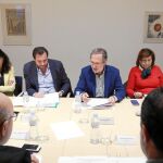 Ana Redondo, Óscar Puente y Manuel Saravia presiden la reunión del Patronato del Museo Patio Herreriano