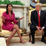 Donald Trump y Nikki Haley en la Casa Blanca/Reuters