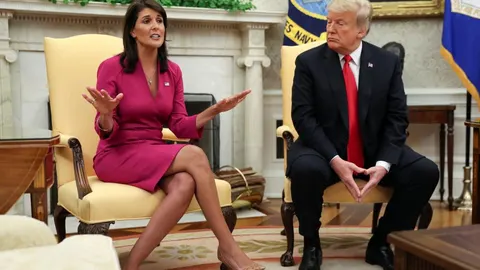Donald Trump y Nikki Haley en la Casa Blanca/Reuters