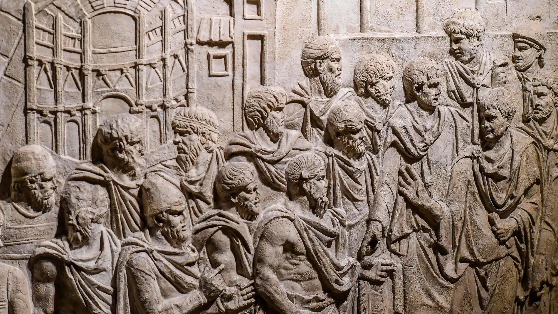Uno de los relieves de las Columnas de Trajano, emperador romano nacido en España