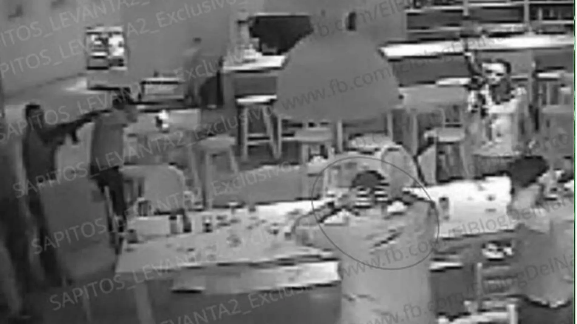 Imágenes del secuestro tomadas por las cámaras de seguridad del restaurante
