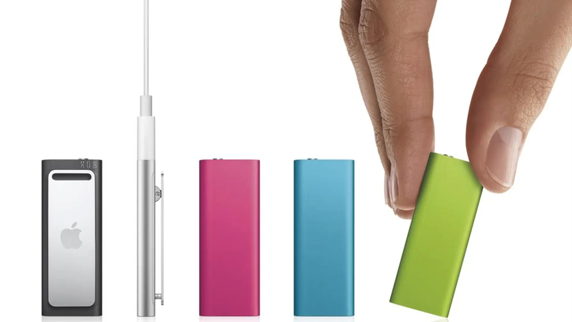 El iPod Shuffles, en la campaña de publicidad de 2009 con motivo de su salida al mercado