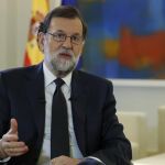 Rajoy, ayer en La Moncloa durante la entrevista que le realizó el presidente de la Agencia EFE, José Antonio Vera