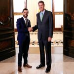 García Albiol junto al nuevo presidente del Parlament, Roger Torrent