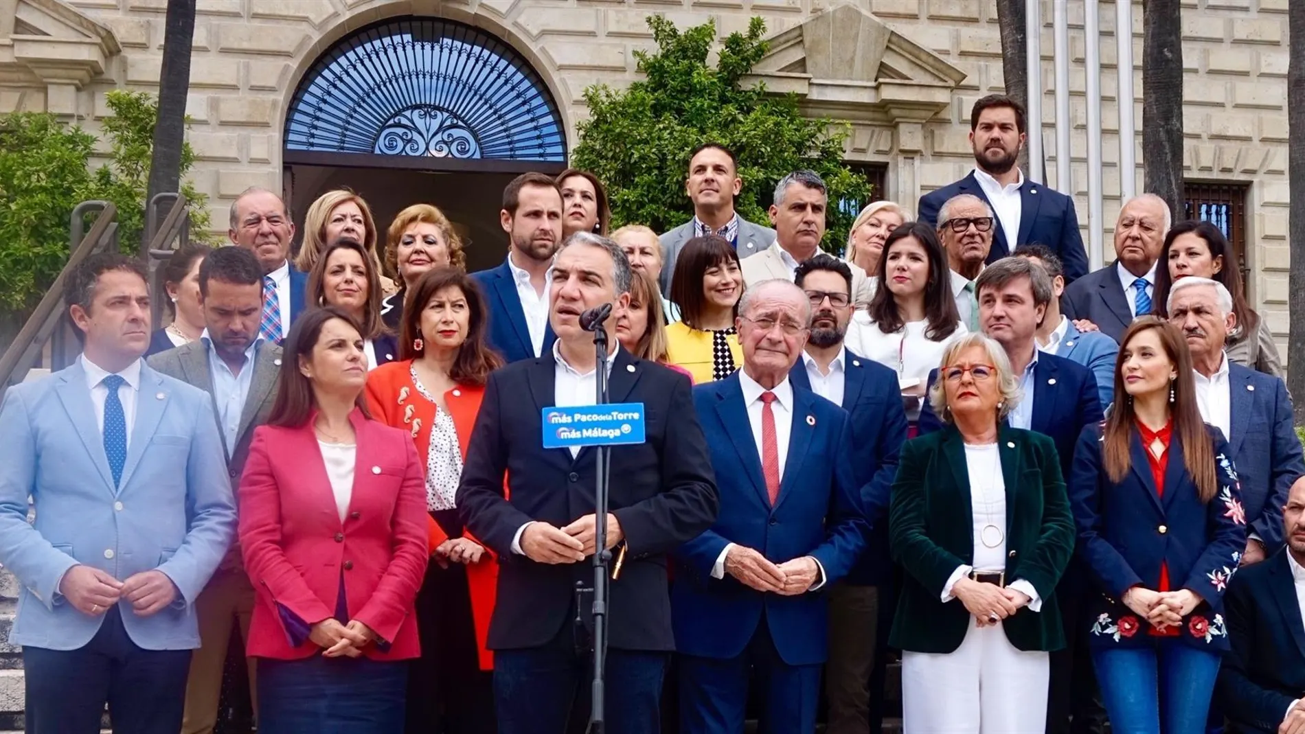 Elías Bendodo, ayer en la presentación de la candidatura del PP a las elecciones municipales en Málaga / Foto: EP