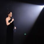 Meghan Markle, con un vestido negro en los British Fashion Awards 2018. Foto: Darren Gerrish/BFC