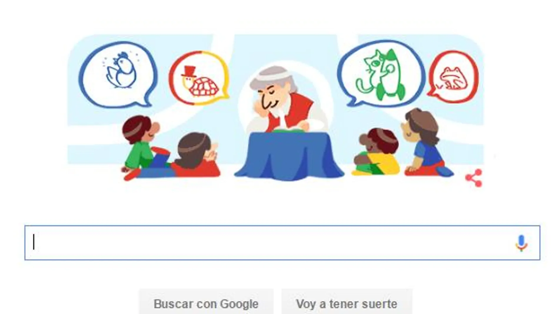 El doodle de Google dedicado a Gloria Fuertes