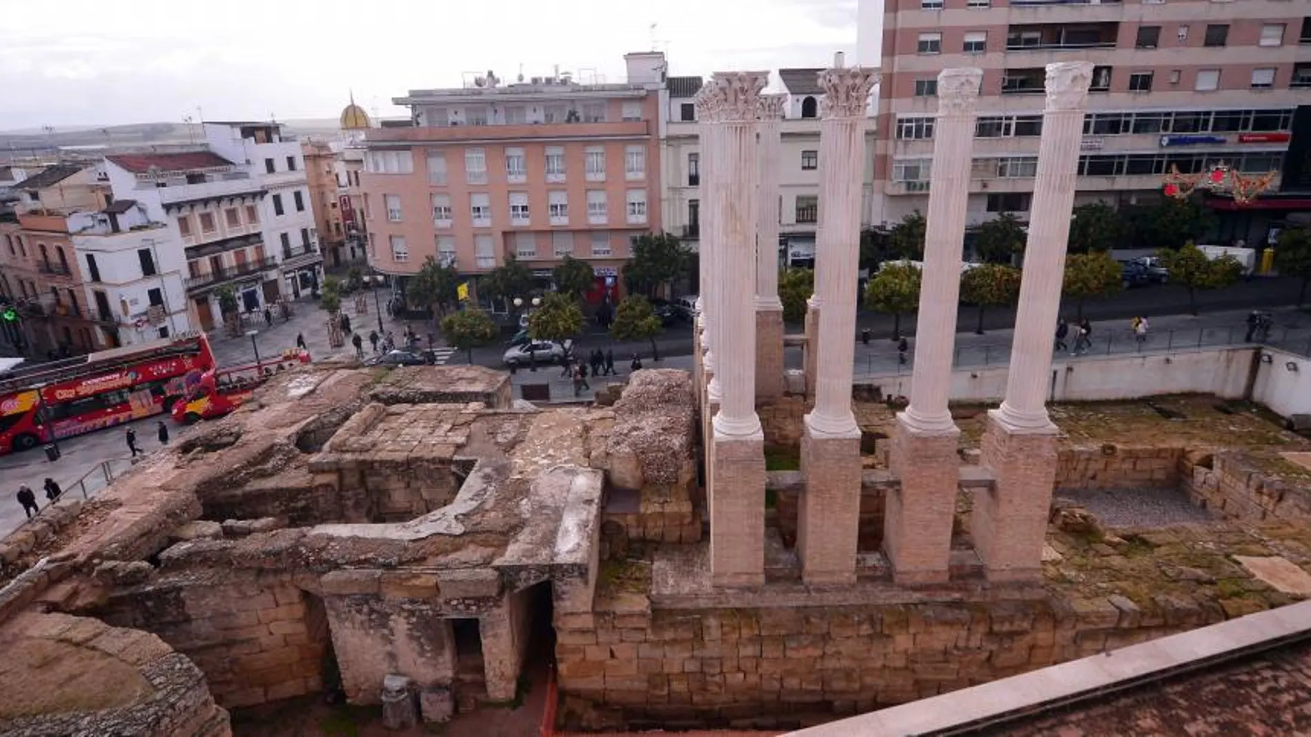 Vista general del Templo Romano de Córdoba, cuya restauración se hará con cargo al Plan Turístico de Grandes Ciudades