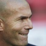 El entrenador del Real Madrid, Zinedine Zidane, se mostró contento tras el empate