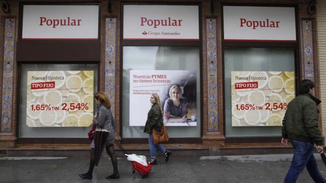 Oficina del Banco Popular, en una imagen de archivo