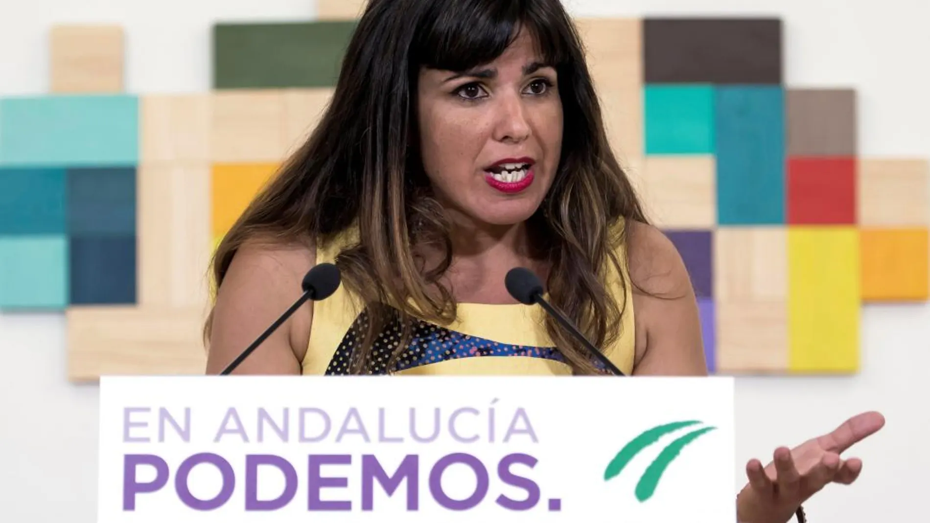Teresa Rodríguez, la anticapitalista coordinadora general de Podemos-A, obtuvo el 75% de los votos en las primarias, frente al 22% recibido por la candidata «pablista» Isabel Franco (Foto: Efe)