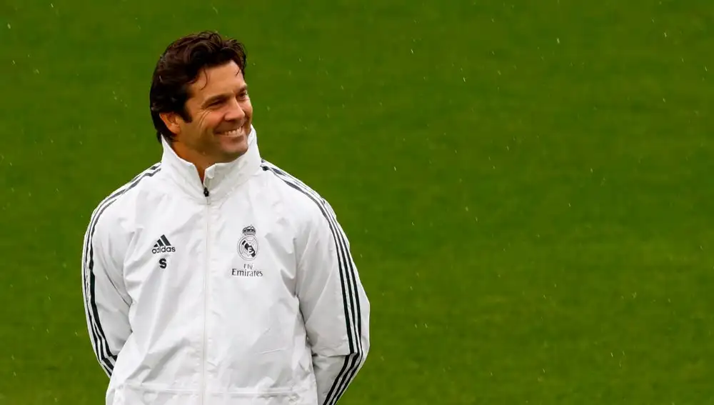 Santiago Hernán Solari, durante el entrenamiento de ayer