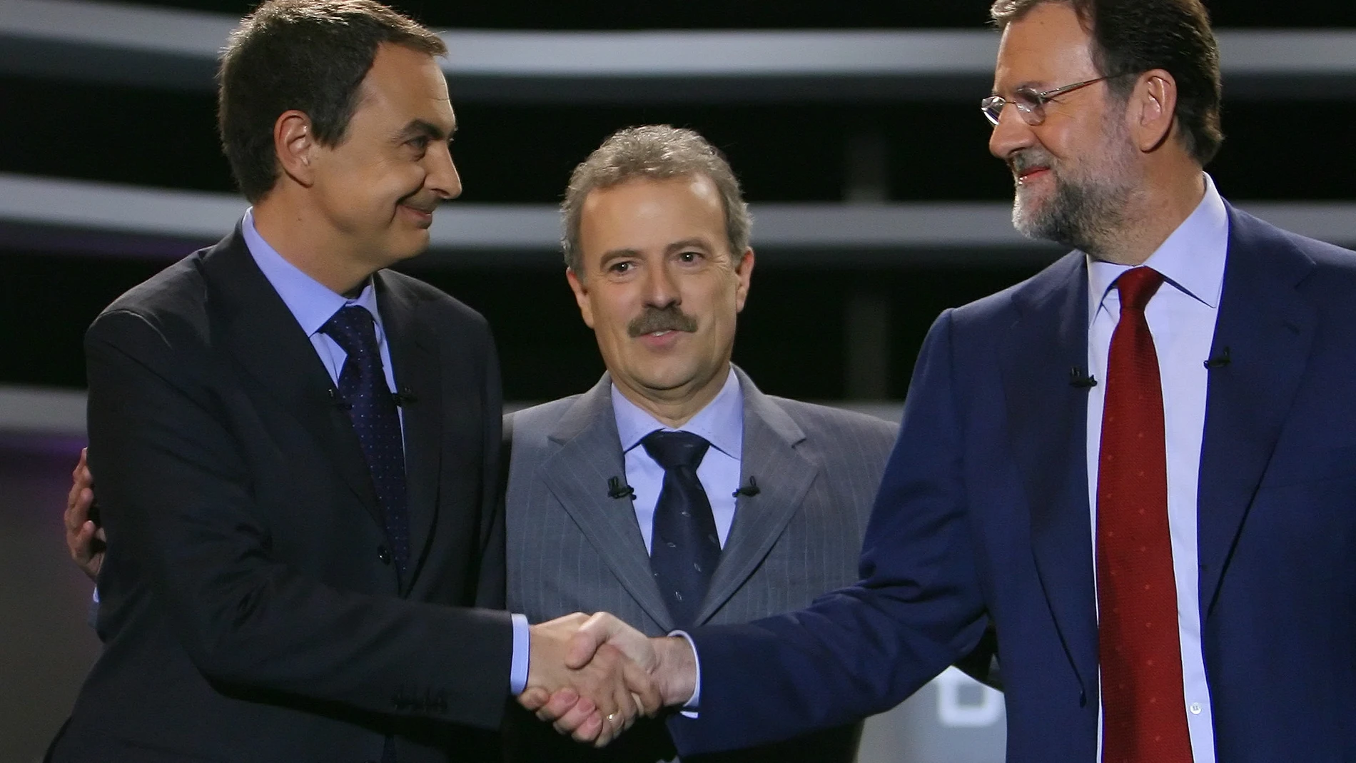 Imagen de uno de los debates electorales entre José Luis Rodríguez Zapatero y Mariano Rajoy. (Foto: Alberto R. Roldán)