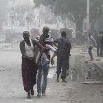 Imagen del atentado en el Hotel Dayah cerca del Parlamento en Mogadiscio el 25 de enero de 2017