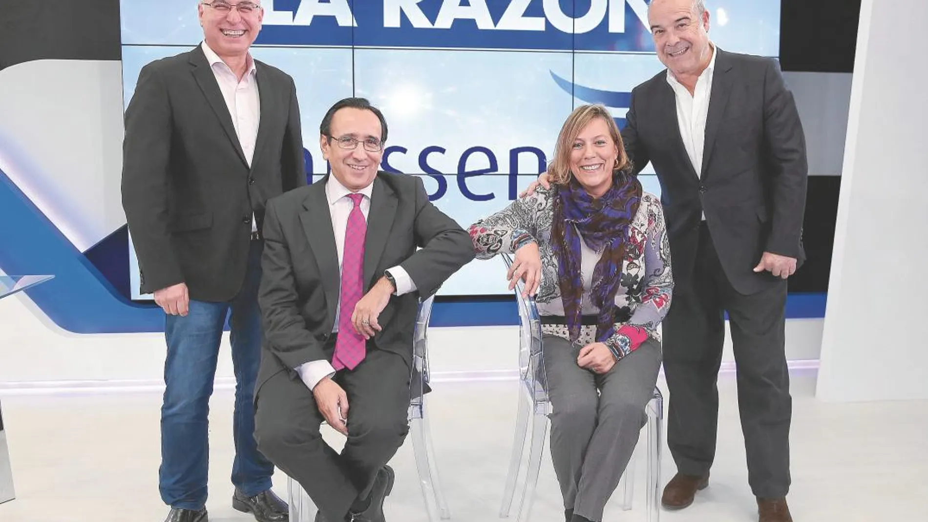 De izquierda a derecha Antonio Ignacio Torralba, José Luis Andréu, Montserrat Romera y Antonio Resines