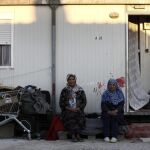 Refugiadas en uno de los campamentos de acogida habilitados en Grecia