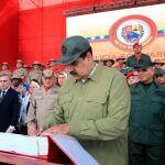 El presidente de Venezuela, Nicolás Maduro, durante un acto con militares hoy en Caracas / Efe