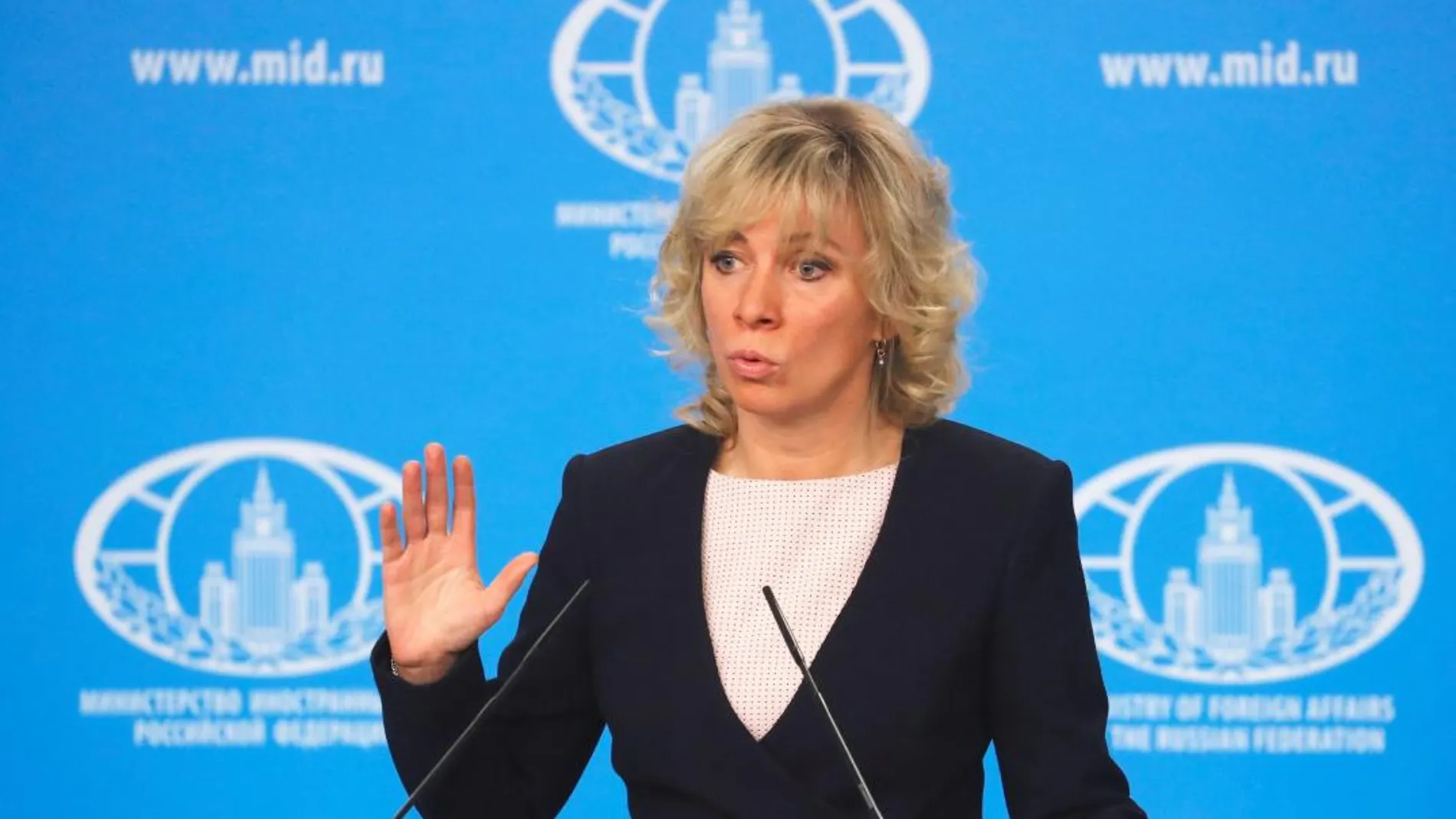 María Zajárova, portavoz del Ministerio de Asuntos Exteriores ruso.