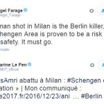 La extrema derecha aprovecha el «caso Amri» para atacar Schengen