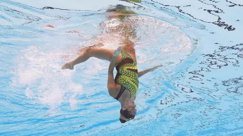 Ona Carbonell durante el el jercicio que le ha llevado al segundo puesto del pódium