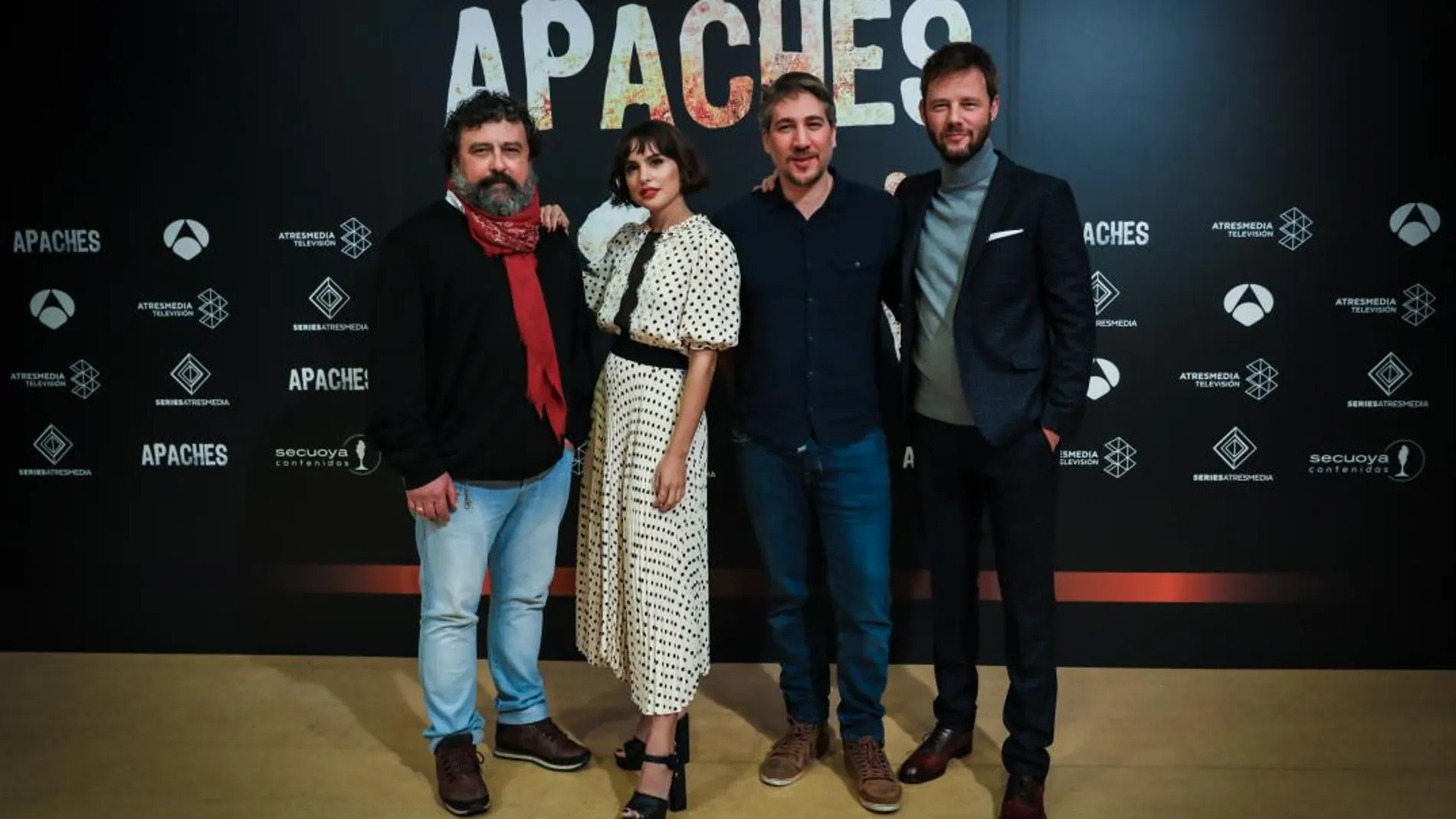 (de izda. a drecha) Paco Tous, Verónica Echegui, Alberto Ammann y Eloy Azorín