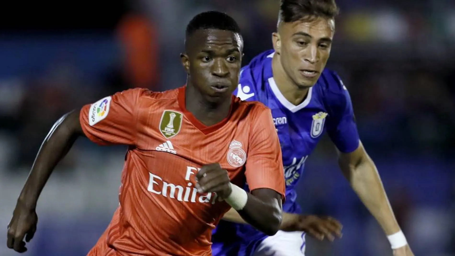 Vinicius en la anterior eliminatoria ante el Melilla.
