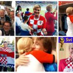 La presidenta croata celebrando los triunfos en el avión, en el estadio y abrazando a los jugadores. (Facebook)