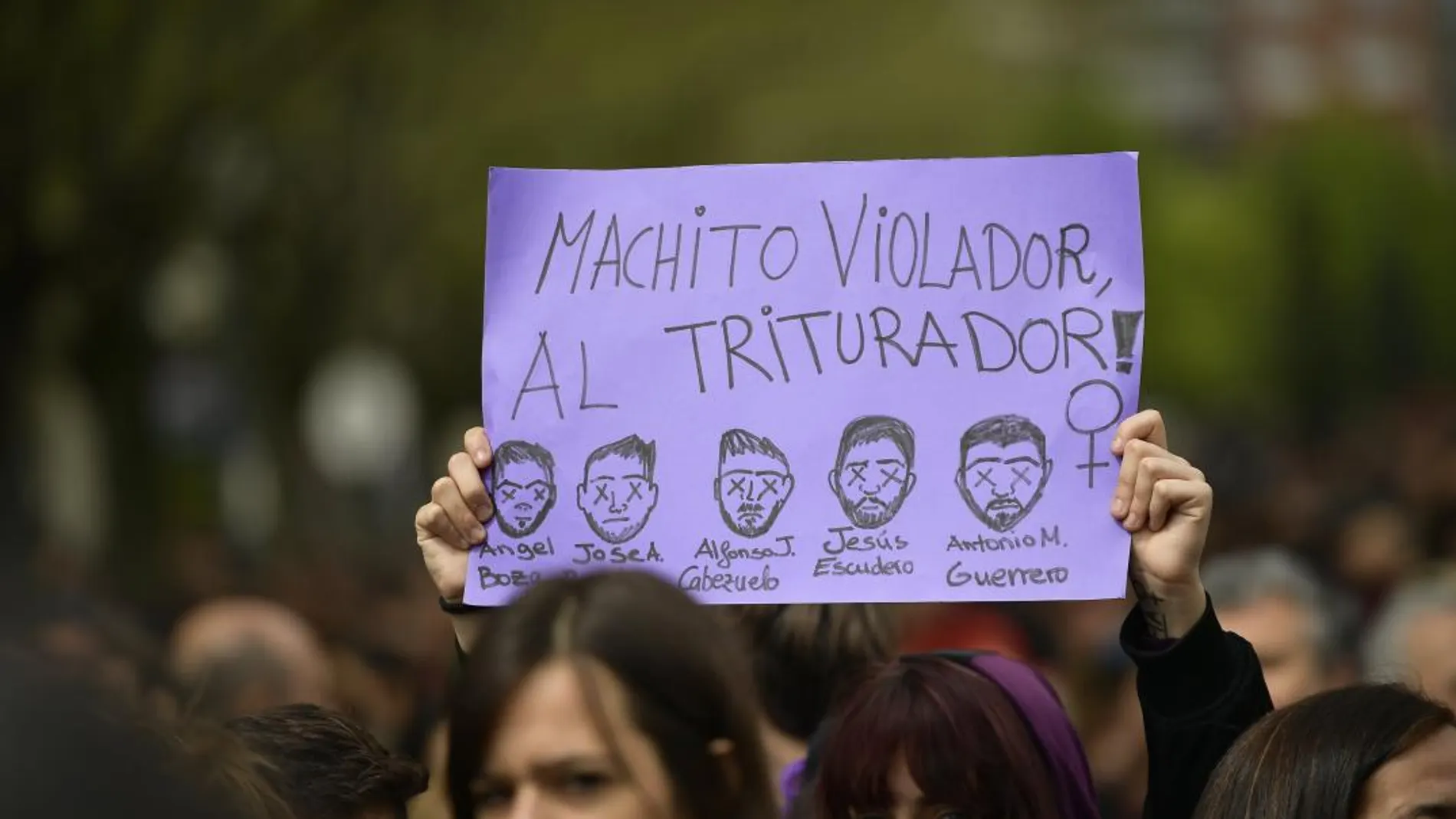 Manifestación en Pamplona a favor de la víctima de "La Manada"/Foto: Efe