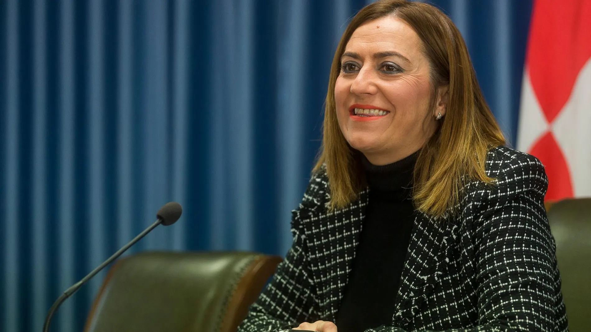 La delegada del Gobierno en Castilla y León, Virginia Barcones, durante el balance de su actividad al frente de la Delegación