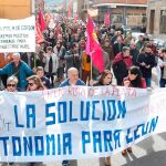 Manifestación por las calles de la Robla (León)