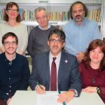 Los miembros del jurado, Boham, J. Sánchez, Alfredo Pérez Alencart, Sánchez Alonso, Lugilde y Lagos