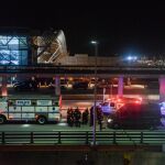 Policía de Nueva York en la Terminal 8 de JFK