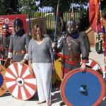 La presidenta de la Diputación, Ángeles Armisén, junto a soldados romanos, preside el acto central del 50 aniversario de la Villa Romana La Olmeda