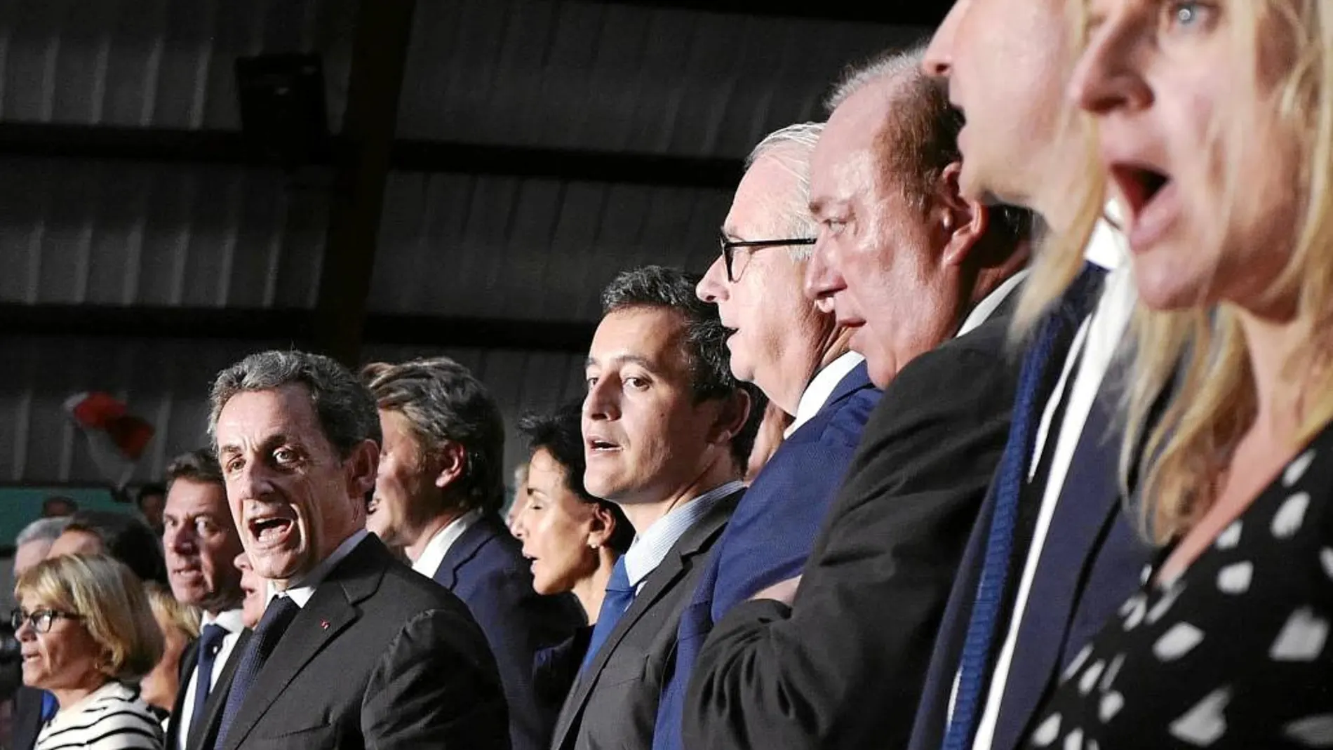 Nicolas Sarkozy, ayer, durante un mitin celebrado en Marcq en Baroeul, al norte de Francia